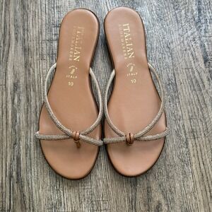 Italian Shoemakers Sz  10. Brown Flip Flop Synthetic Women Sandals retail